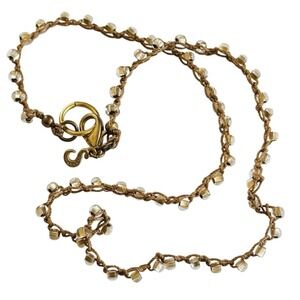 Sigalie Necklace Dainty Art Glass Pour Beads Collar Choker Designer Rare Boho